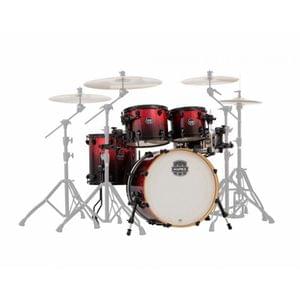 Mapex AR504SBNV Magma Red Armory Series 5 pcs Jazz Shell Pack Drum Set with Black fitting